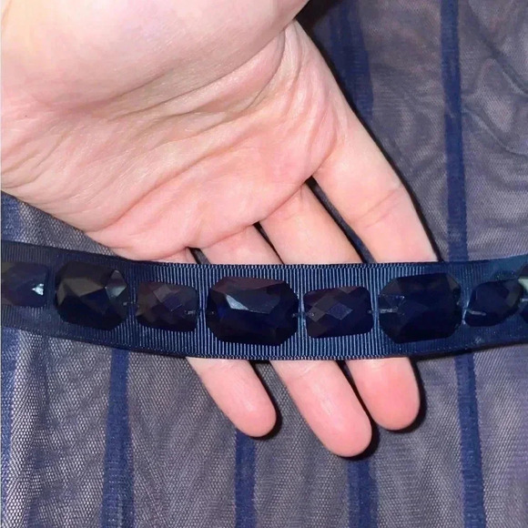 Adriana Papell Navy strapless gown, size 8 - Picture 3 of 8